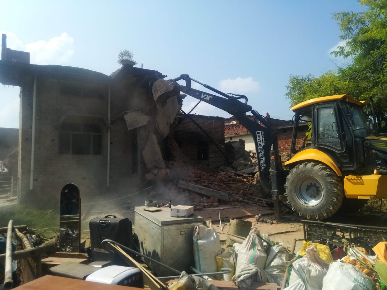 Demolished construction on court directions