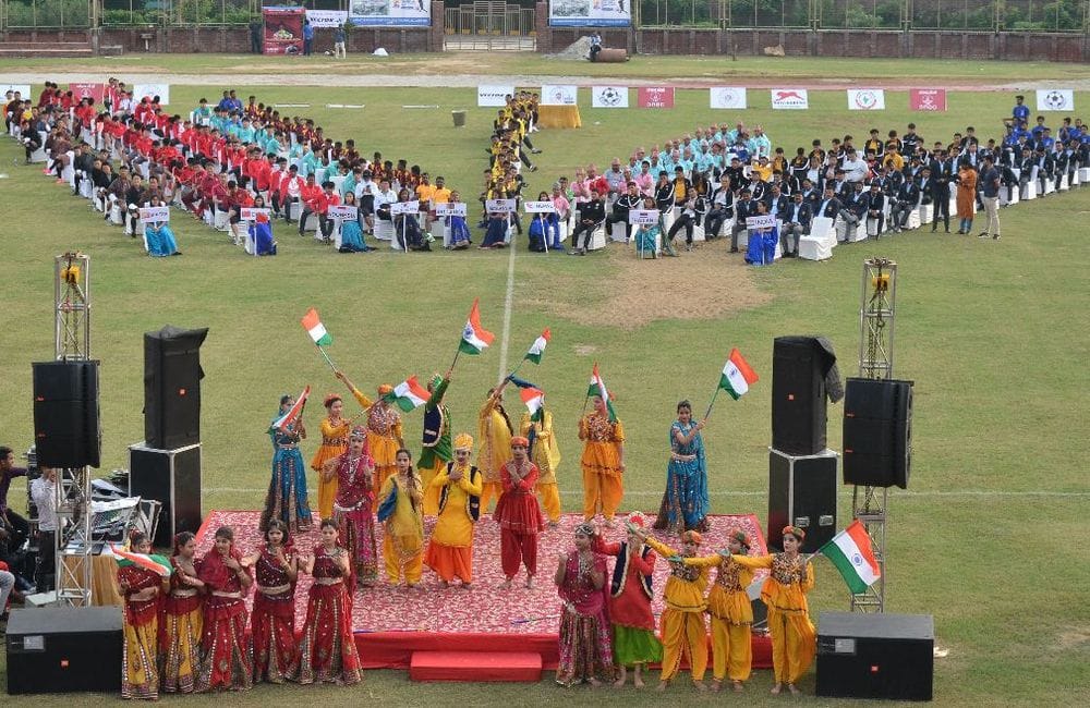 Asian school football championship begins in agra