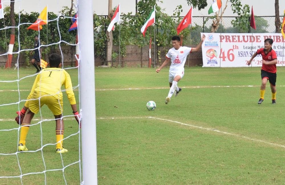 Asian school football championship begins in agra