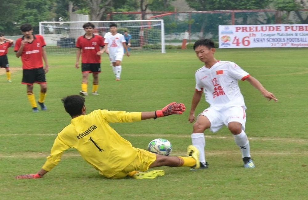 Asian school football championship begins in agra