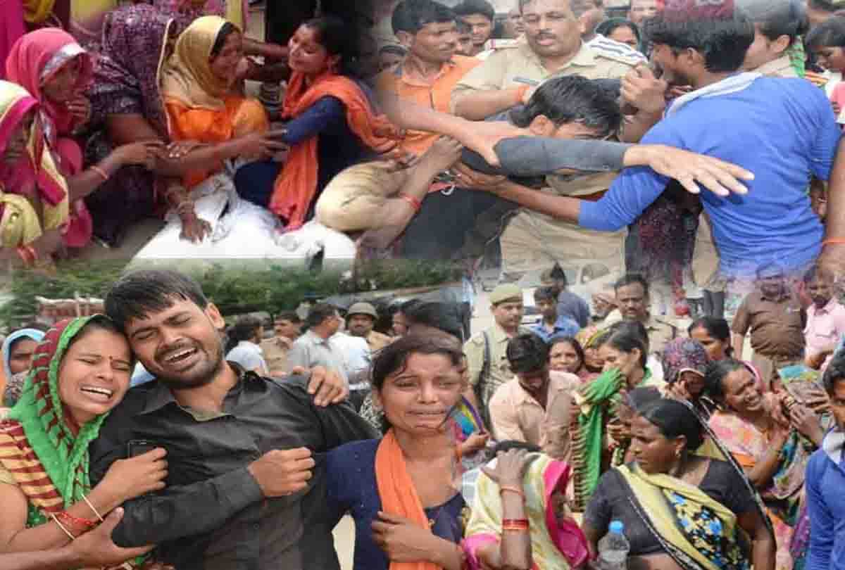Mother son died due to road accident in Kanpur