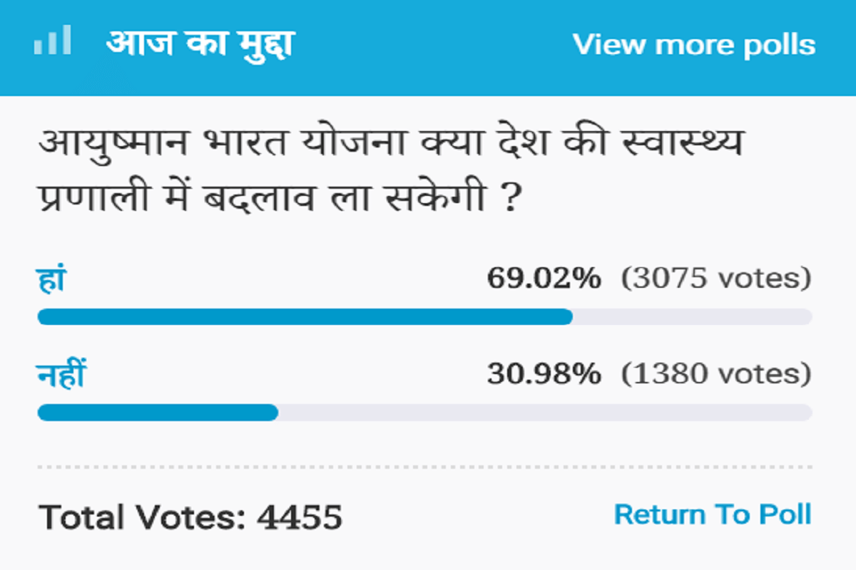 Amar Ujala Poll: Ayushman Bharat scheme will change country health system