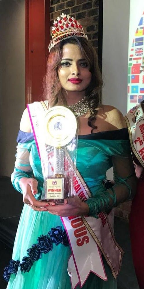 tejaswini became mrs global world south afrca