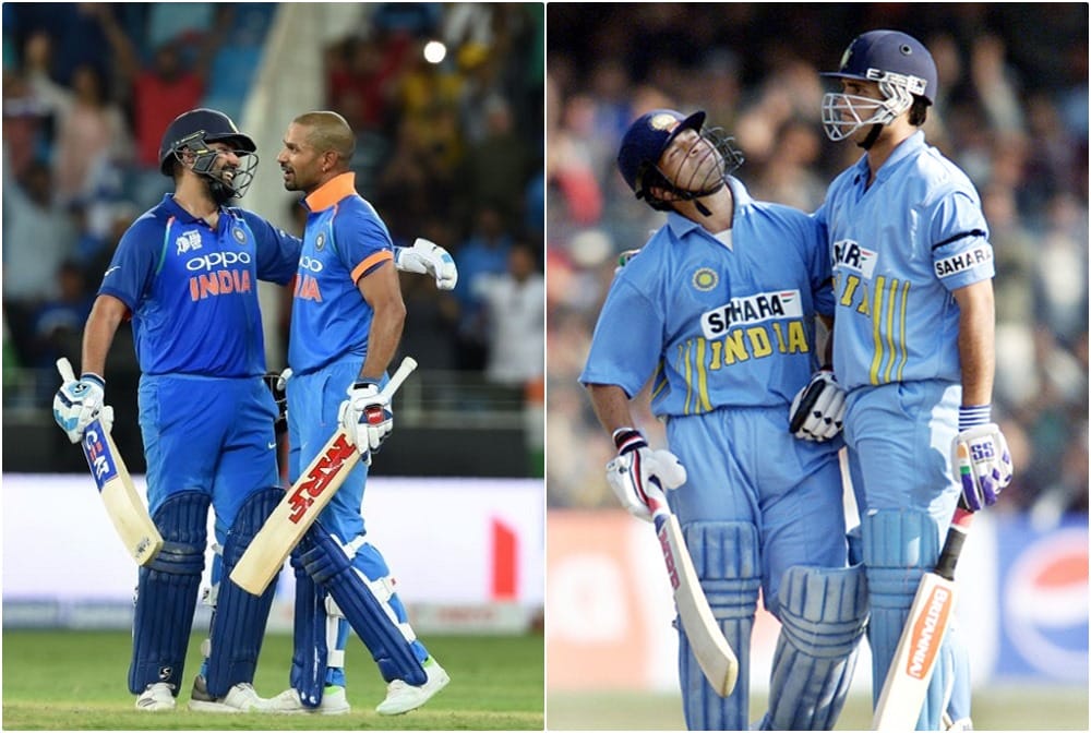 Rohit sharma and shikhar dhawan creates new history of 100 plus partnership 14 times