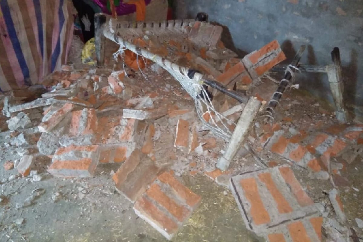 Saharanpur: Rooftop house roof collapse with heavy rainfall, family members narrow ascaped