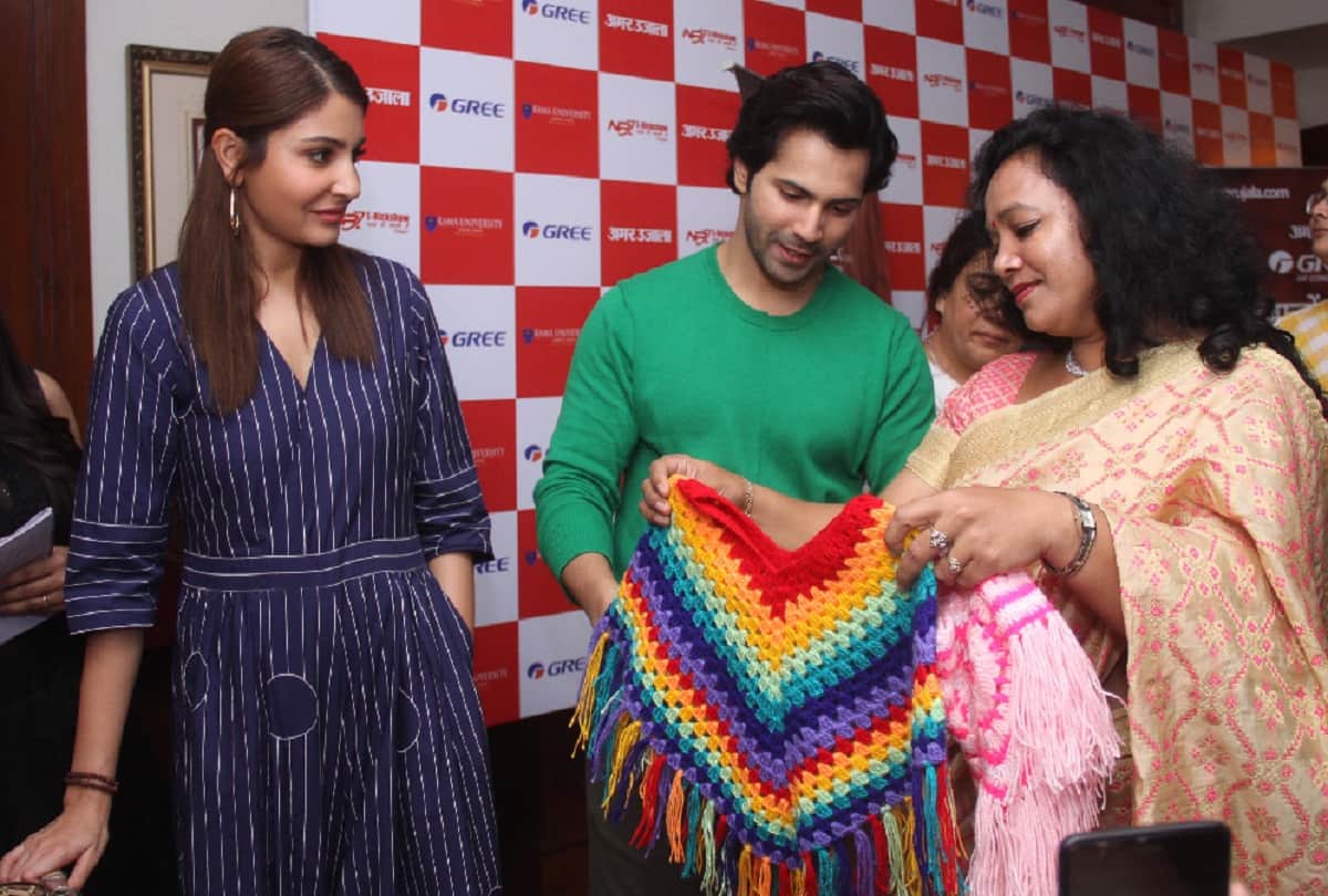 anushka sharma varun dhawan movie promotion in new delhi