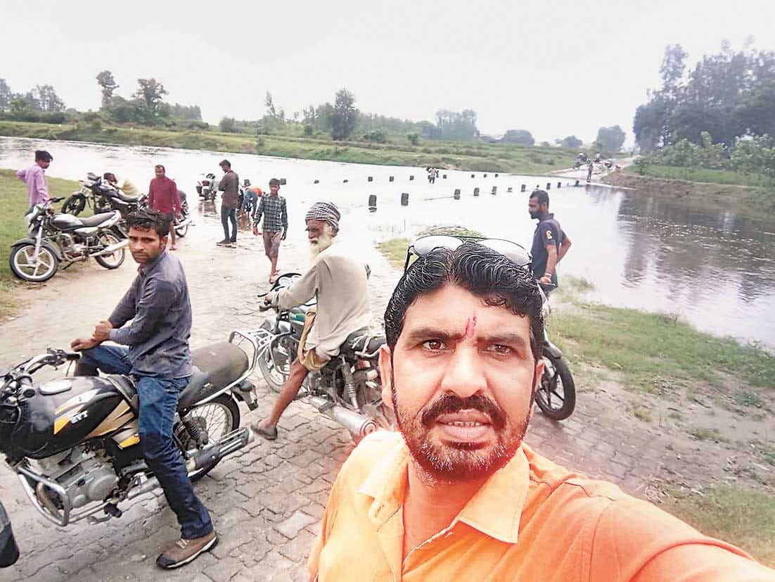 bridge of bahalla drowned in water of river