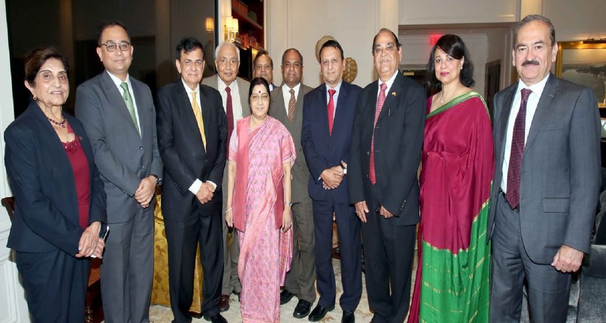Sushma Swaraj meets her foreign counterparts on the sidelines of United Nations General Assembly