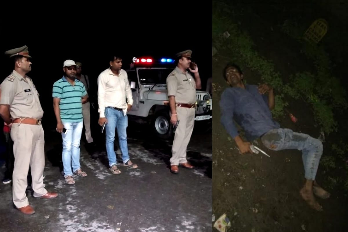 Encounter in meerut and accused  injured in police officers firing