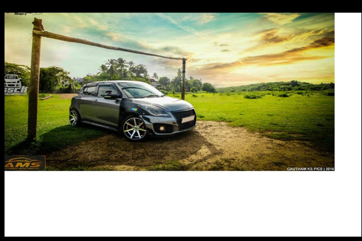 swift car is now the punisher swift car after modification
