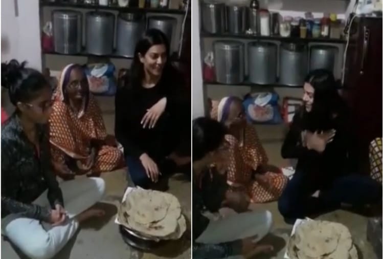 sushmita sen celebrating Daughters Day with 101 year old grandma video viral