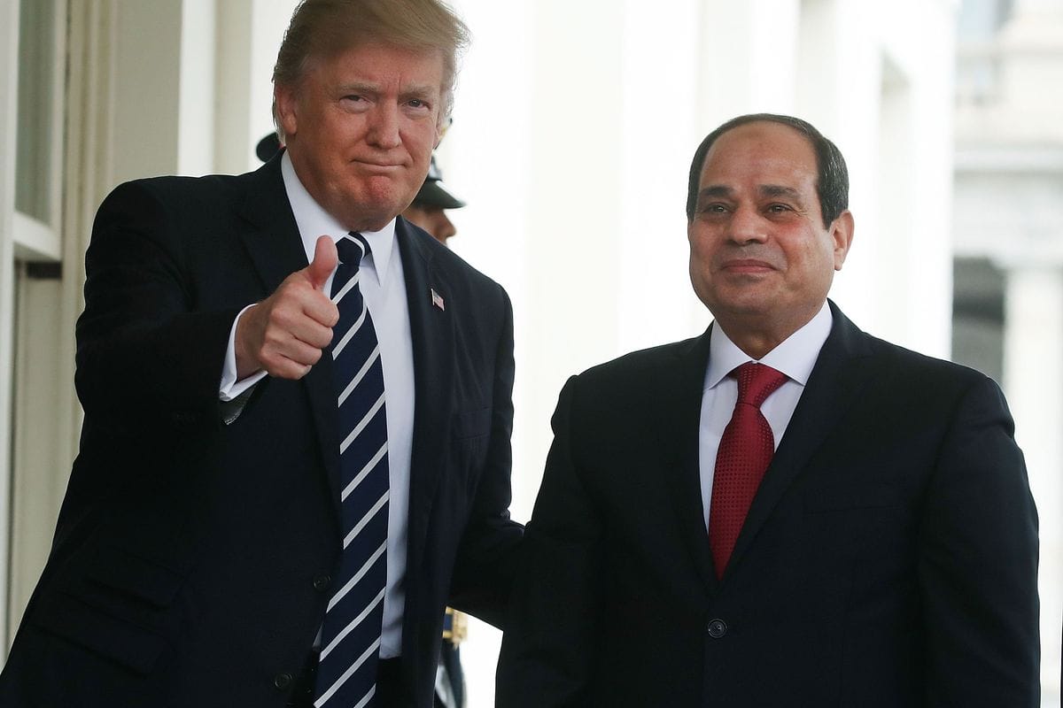 trump congratulated egypt,said- wonderful work is done against terrorism by 'al-sisi'
