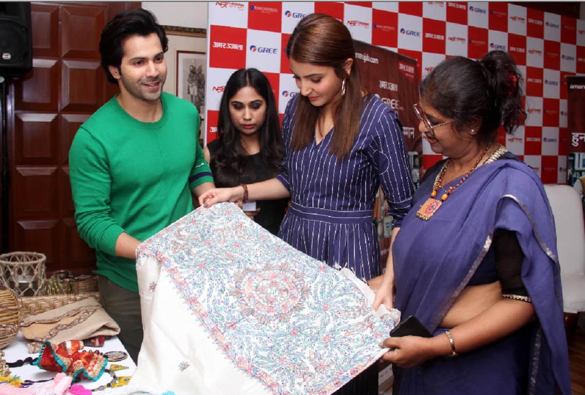 Varun dhawan and Anushka sharma reached at Amar Ujala program