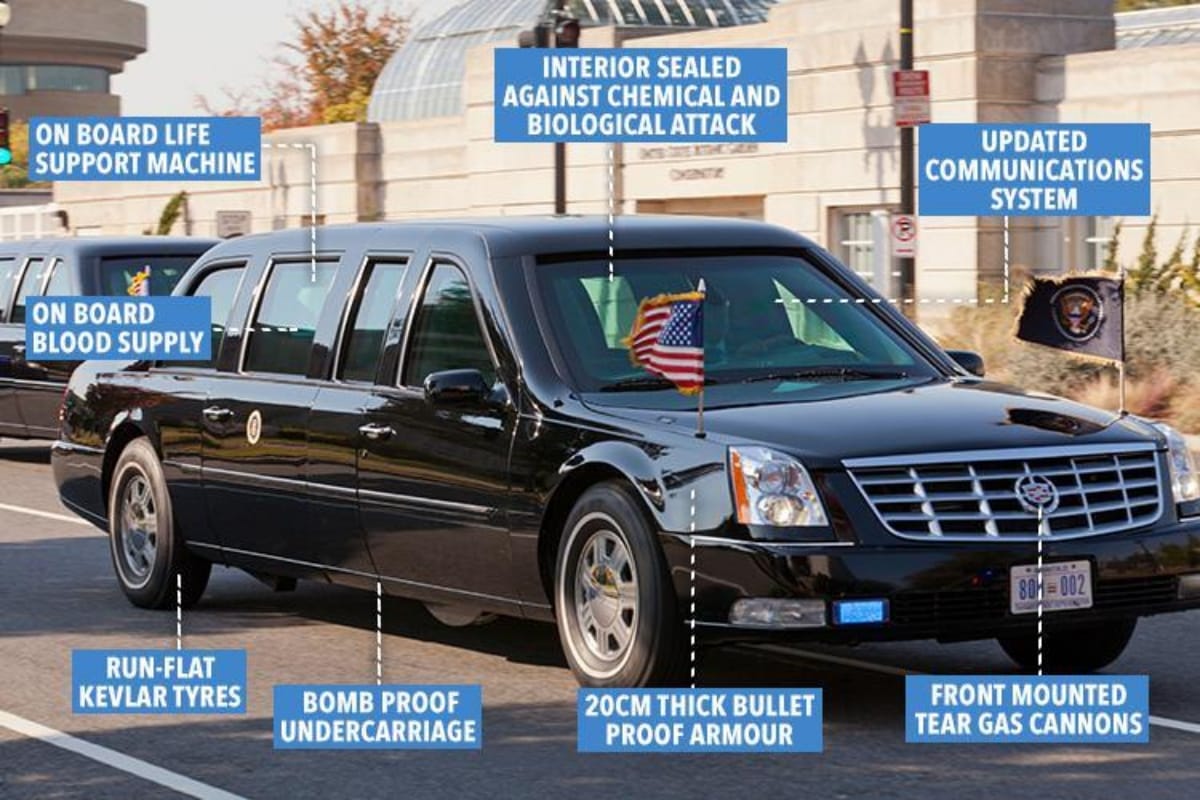 Trump car The Beast brought from special aircraft to agra