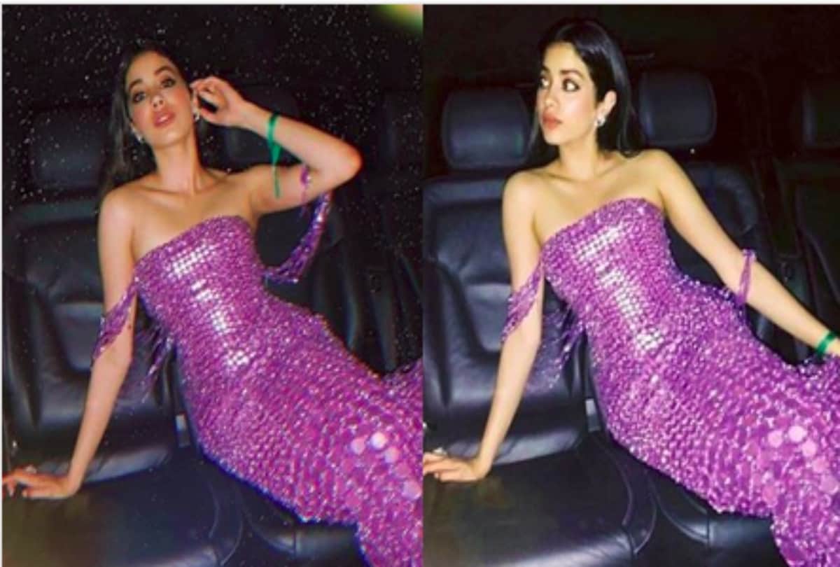 Janhvi Kapoor looks drop dead gorgeous in purple fish cut gown