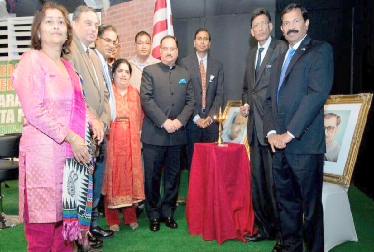 jp nadda statement over Indians settled abroad at USA New Jersey