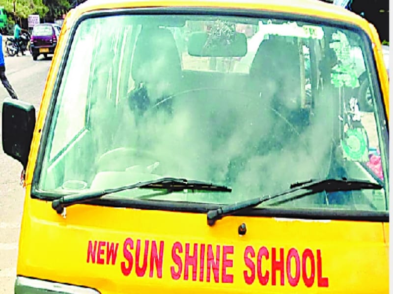 driver ran away leaving illegal van with children