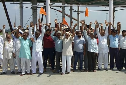 Farmers protest against land acquisition on KGP in sonipat