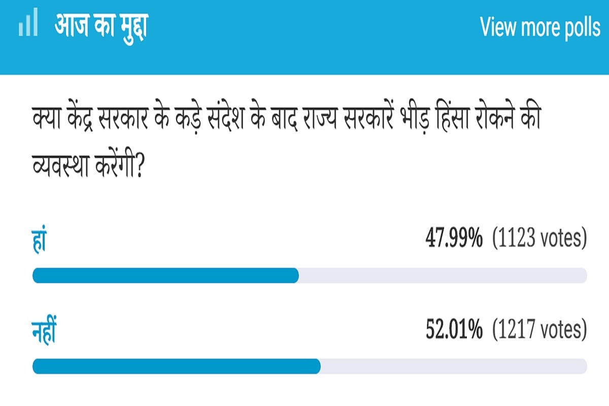 Amar Ujala Poll : No, state governments will do nothing to prevent mob lynching