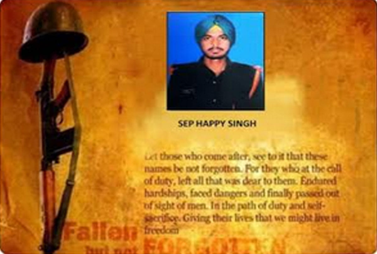 indian army pays tribute to soldier happy singh who got martyred in anantnag encounter jammu kashmir
