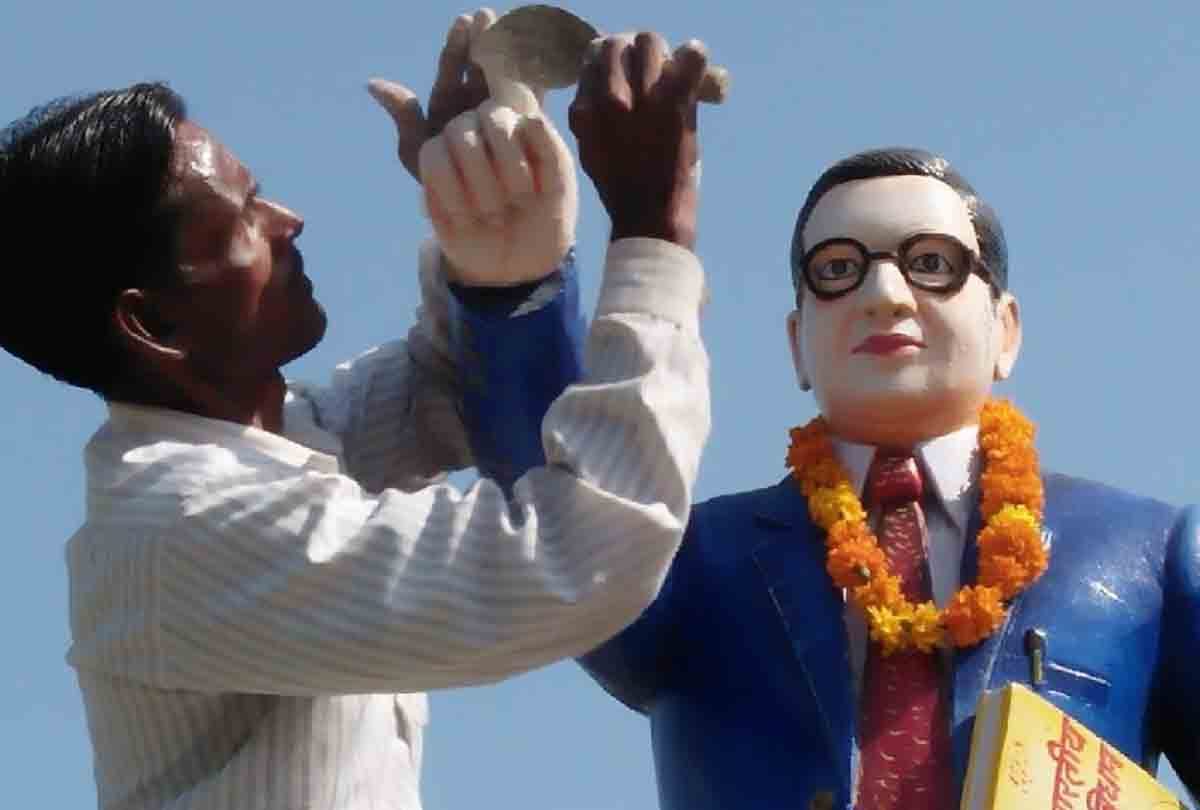 Ambedkar statue broken in orai
