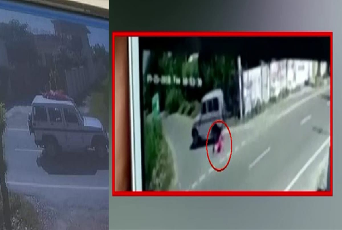 Video viral of a Woman who is thrown off police jeep roof in Punjab