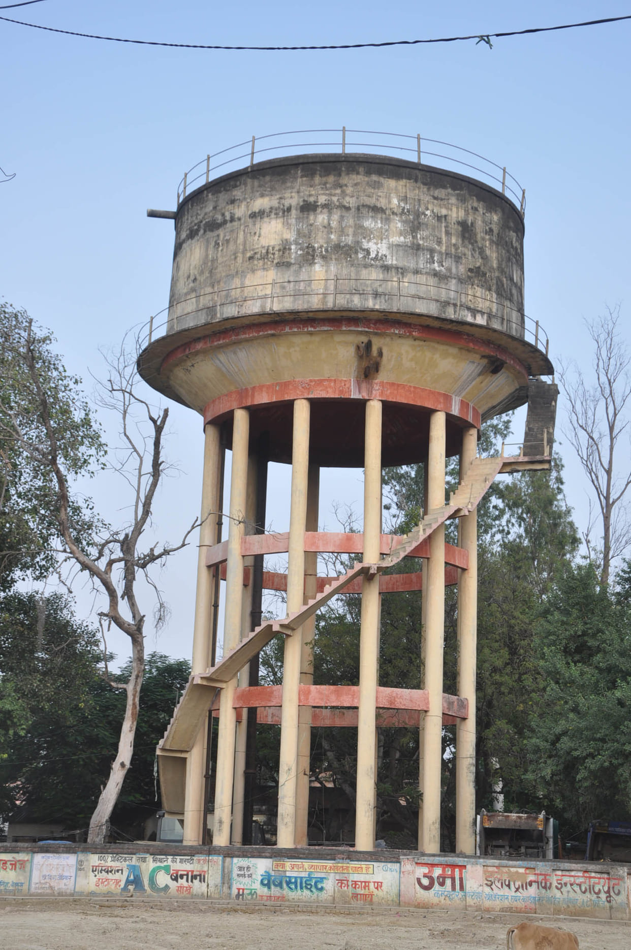Five out of eight overhead tanks in the city