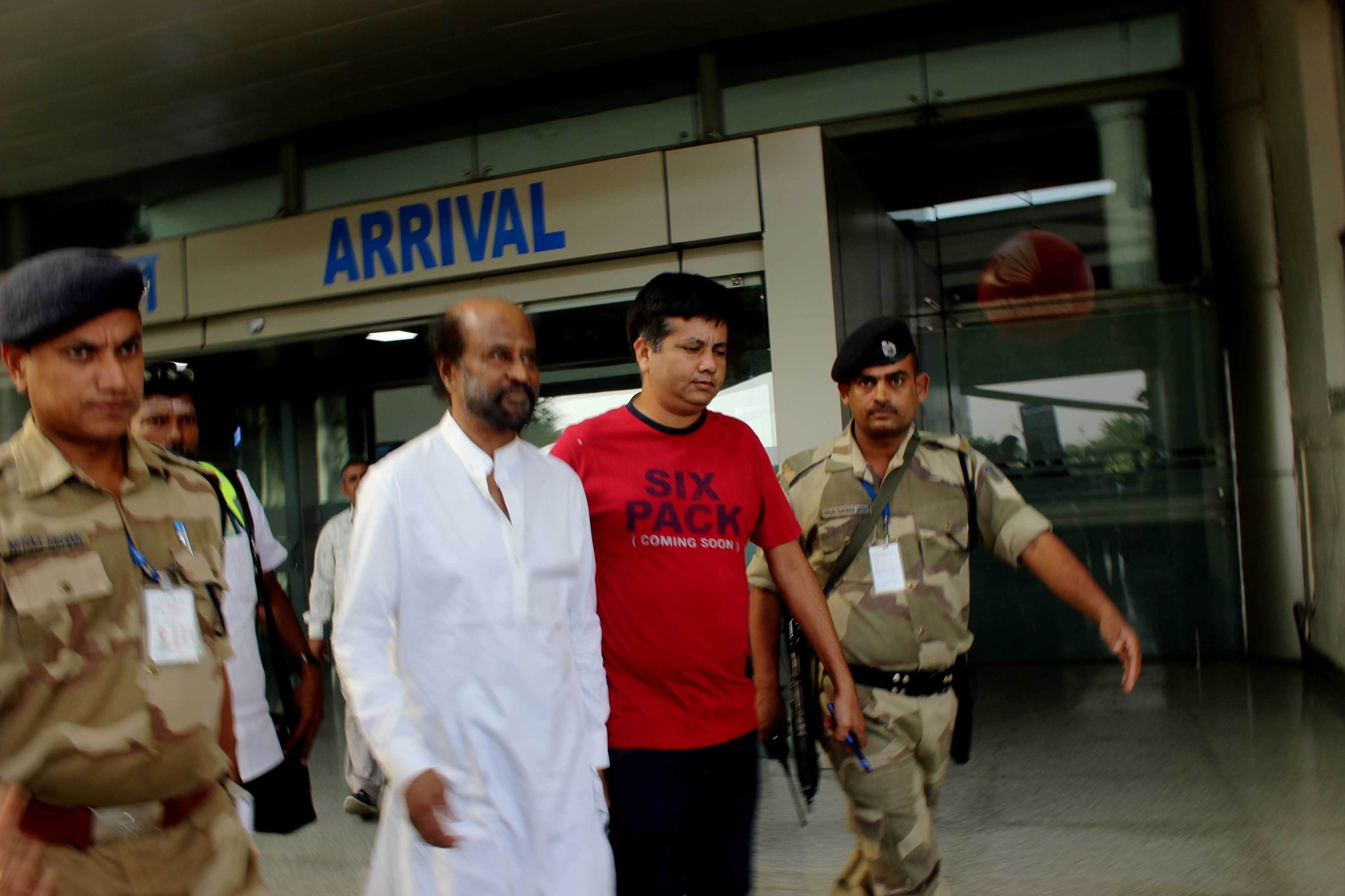 Super star rajinikanth are shooting a film in chandauli