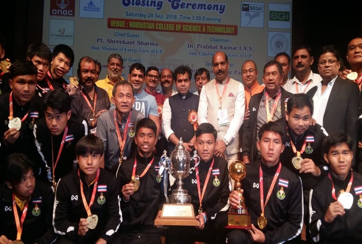 Thailand won Asian School Football Championship in agra