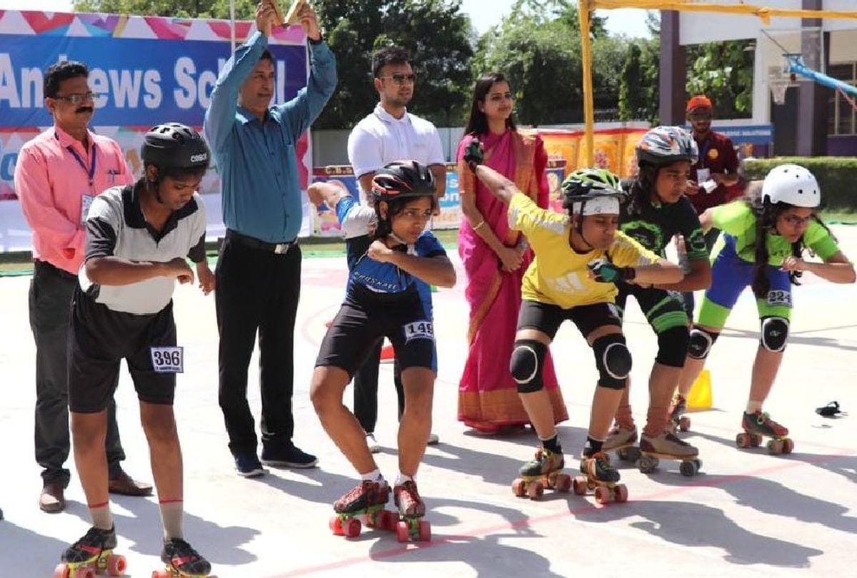 Players in CbSE East Zone Skating Championship Show