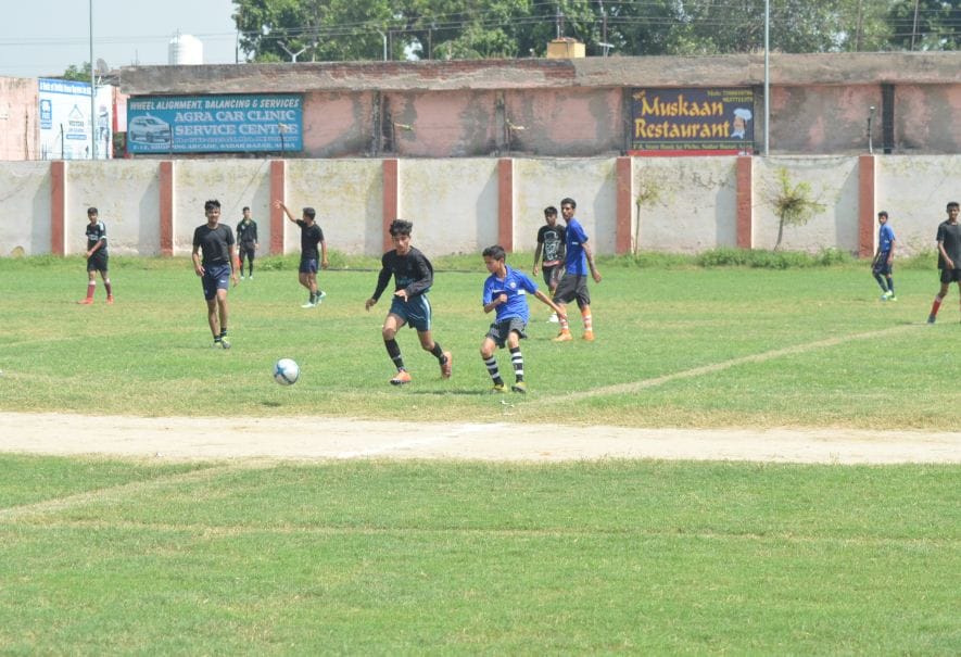 Students Football League match starts in Agra