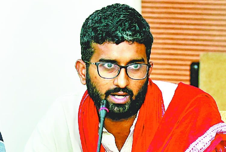 JNU Student Council President N Sai Balaji in Punjab University Chandigarh
