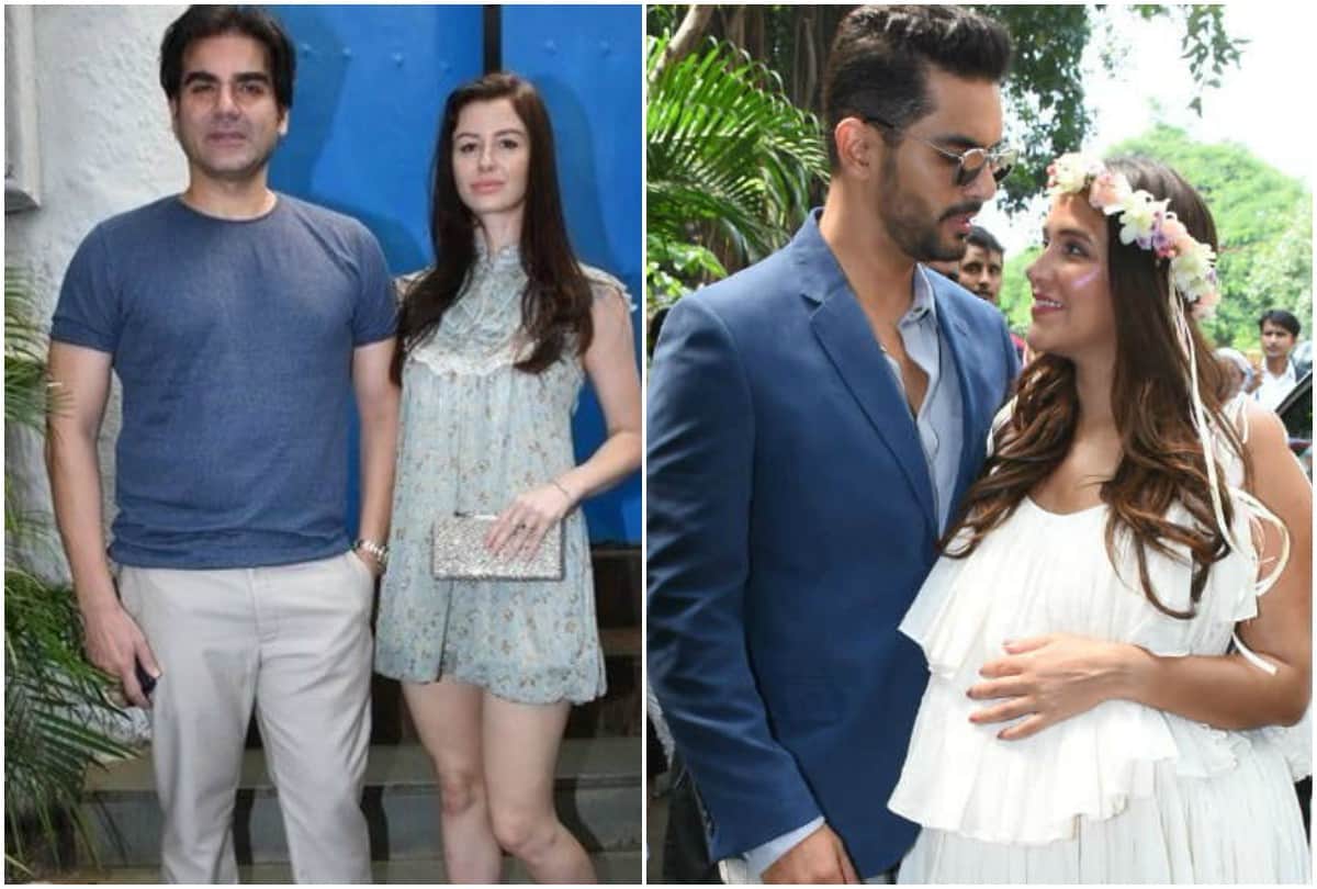 Arbaaz Khan attended Neha Dhupia baby baby shower function along with girfriend Georgia Andriani