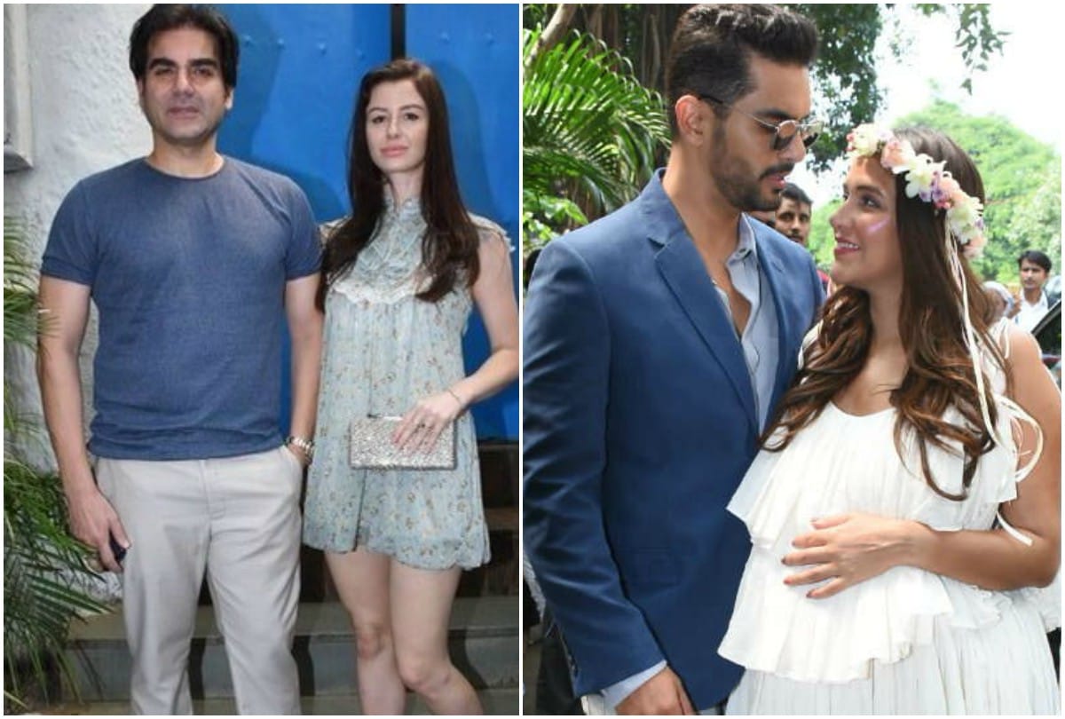 Arbaaz Khan attended Neha Dhupia baby baby shower function along with girfriend Georgia Andriani