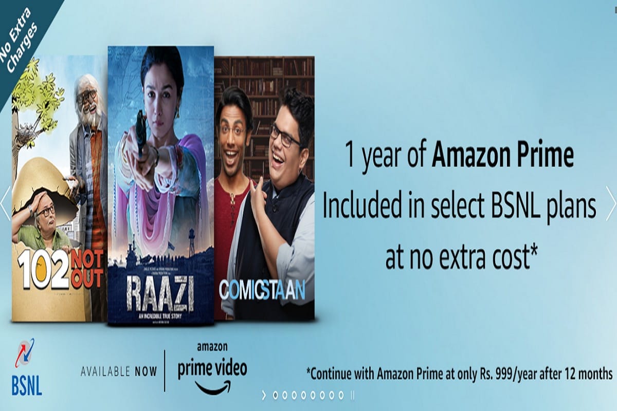 BSNL Offers Free Amazon Prime Subscription to Users: Know How to Claim It