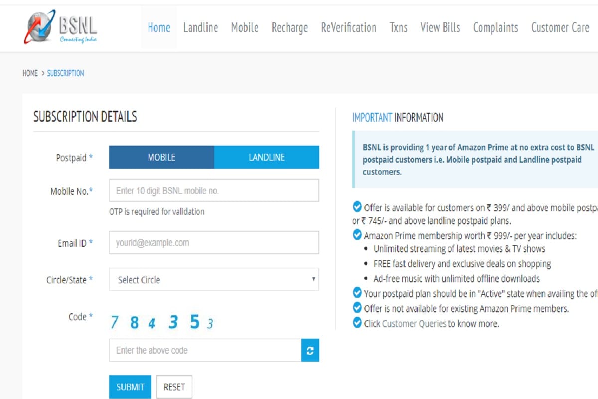 BSNL Offers