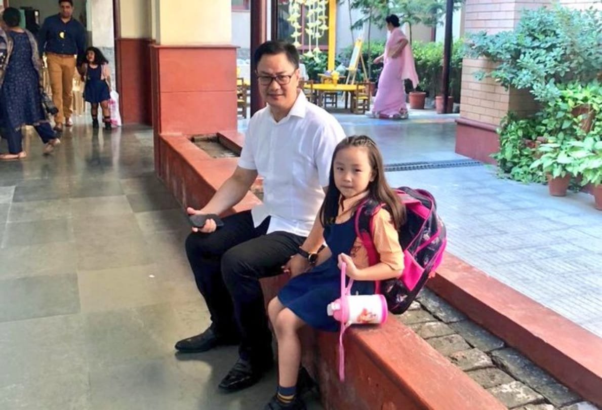 Kiren Rijiju first time visit daughters school, posted video on twitter