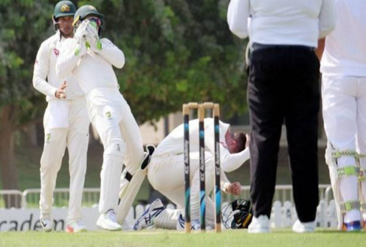 Australia opener Matt Renshaw met with acident on the ground against Pakistan