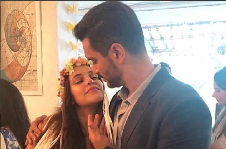 neha dhupia baby shower photos angad bedi welcome bollywood celebrities