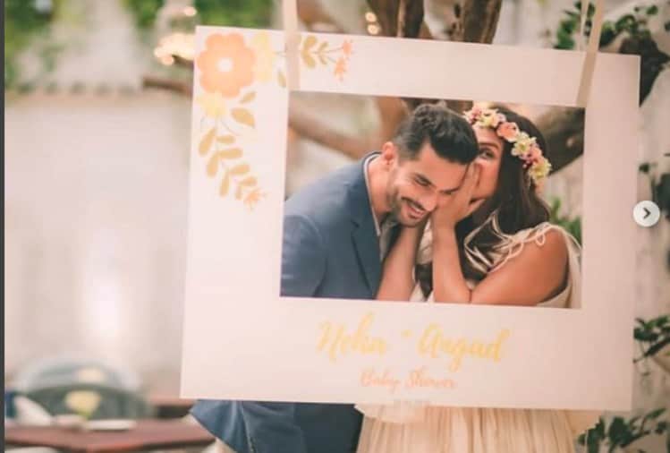neha dhupia baby shower photos angad bedi welcome bollywood celebrities