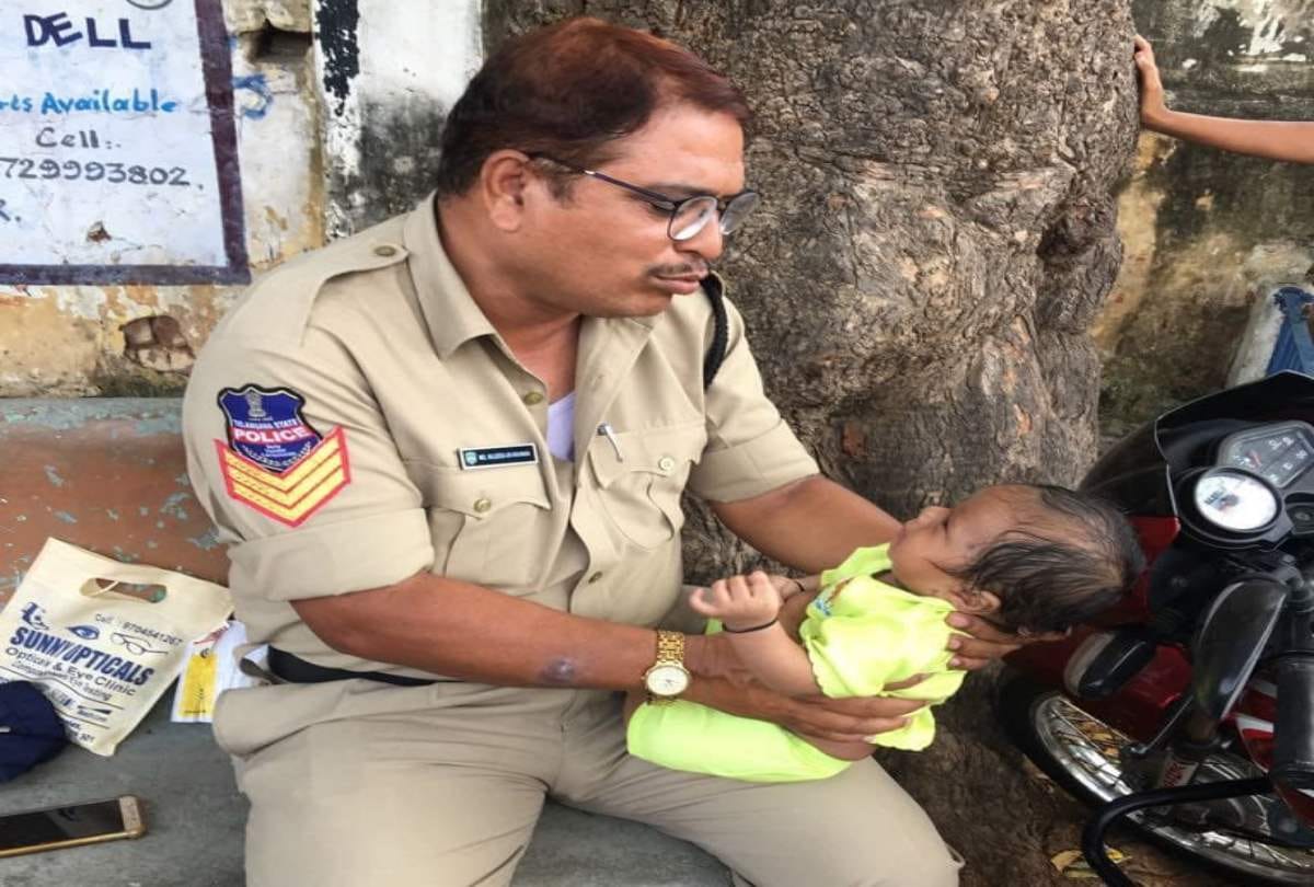 SCTPCs preliminary exam candidate was writing exam while police man took care of her baby