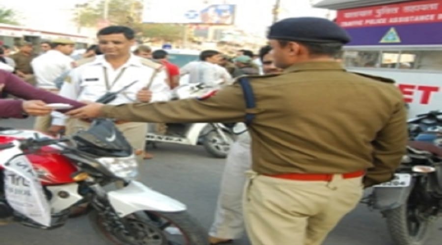 Traffic policing was changed in Meerut