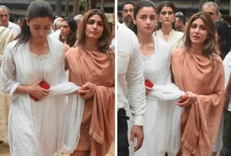 krishna raj kapoor funeral alia bhatt make video call for ranbir to see his granny final rites