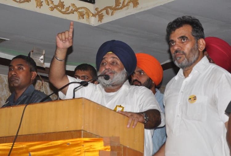 Sukhbir Badal rally in zirakpur for jabar rally