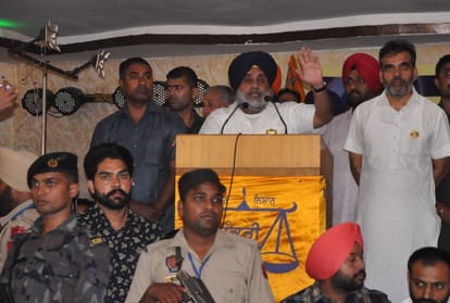 Sukhbir Badal rally in zirakpur for jabar rally
