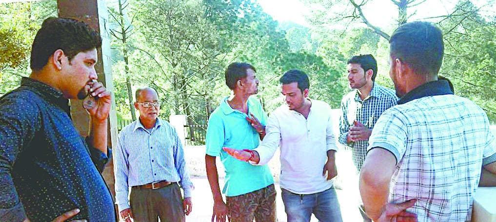 Demolition in Gandhi cottage, spills of dirt by excrement