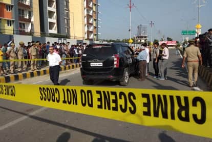 special investigation team re create the crime scene of vivek tiwari murder