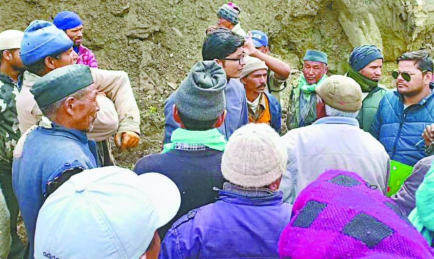 Villagers stopped the road construction for Darma