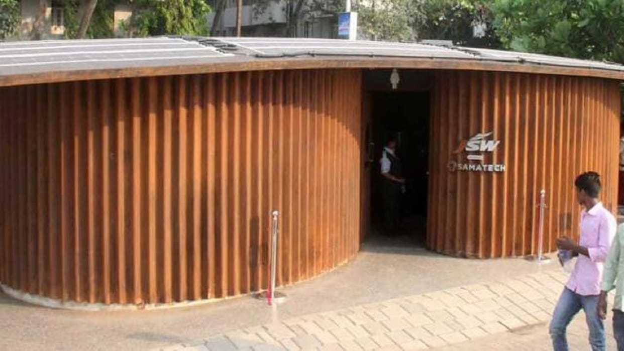 A modern toilet worth Rs. 9 lakh has been constructed in Marine Drive in Mumbai