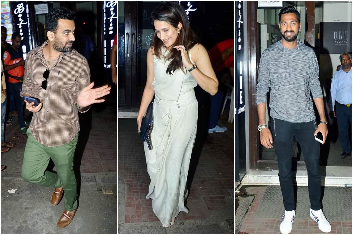 zaheer Khan and Sagarika Ghatge on romantic dinner date with krunal pandya